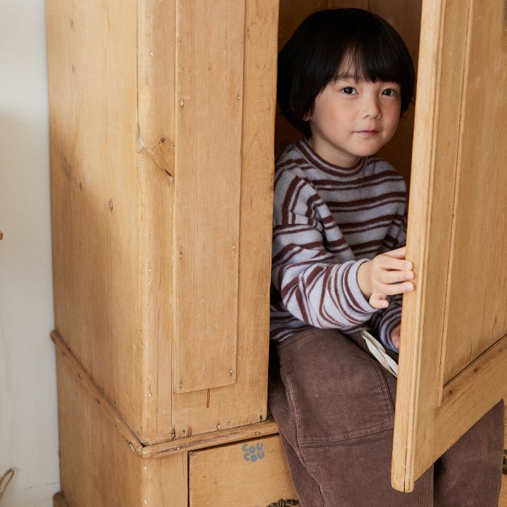 Cou Cou - Korean Children Fashion - #stylishchildhood - Stripe Knit Tee - 2