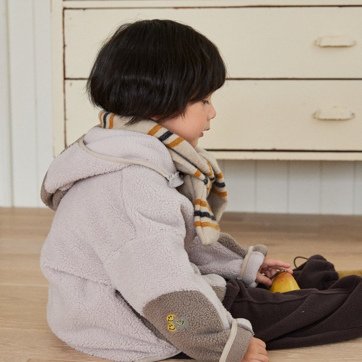 Cou Cou - Korean Children Fashion - #todddlerfashion - Cou Knit Stripe Muffler - 10