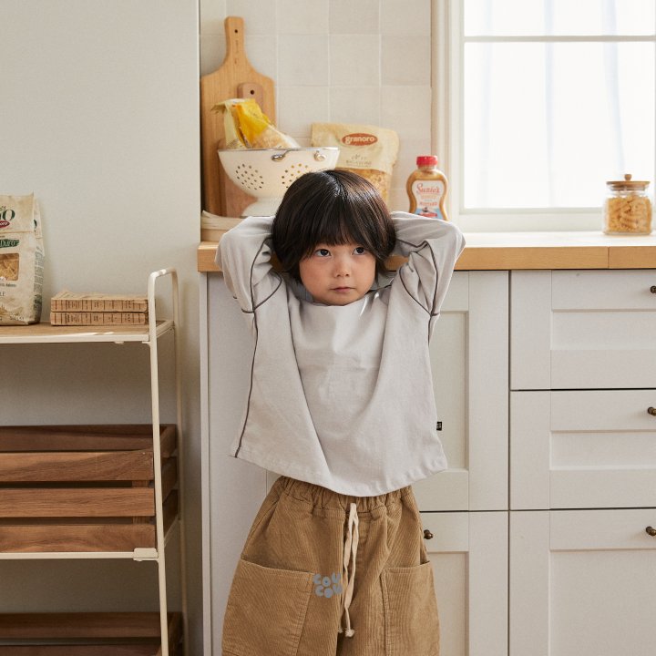 Cou Cou - Korean Children Fashion - #todddlerfashion - Piping Simple Tee - 9