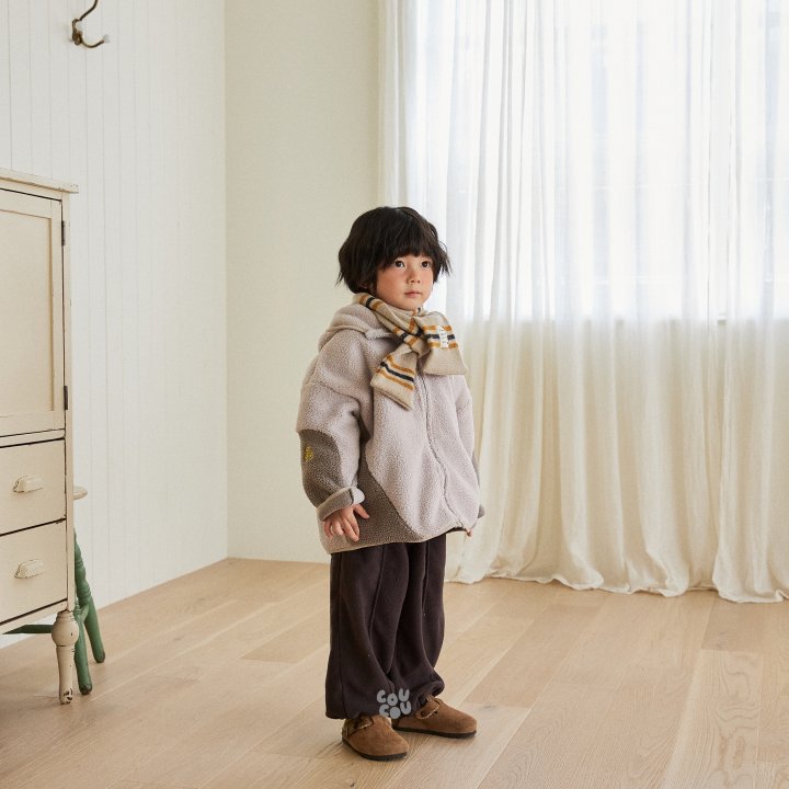 Cou Cou - Korean Children Fashion - #toddlerclothing - Cou Knit Stripe Muffler - 11