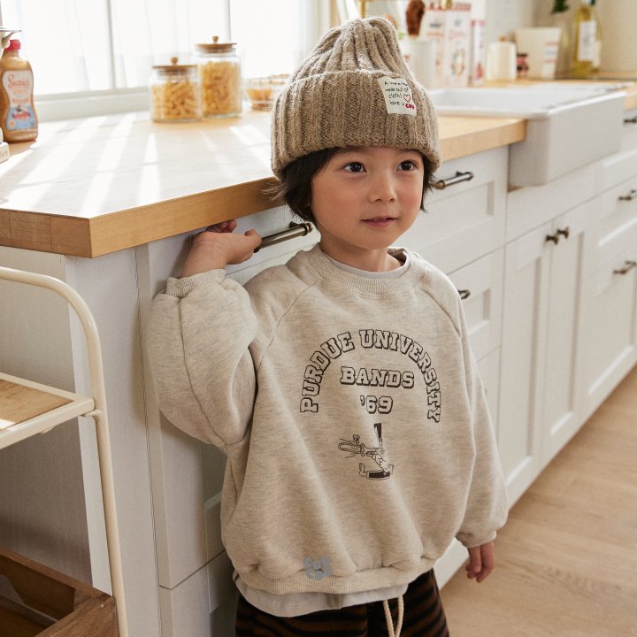 Cou Cou - Korean Children Fashion - #toddlerclothing - Band Raglan Sweatshirt - 5