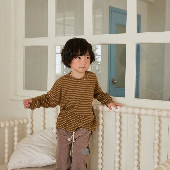 Cou Cou - Korean Children Fashion - #todddlerfashion - Velour Piping Pants - 4