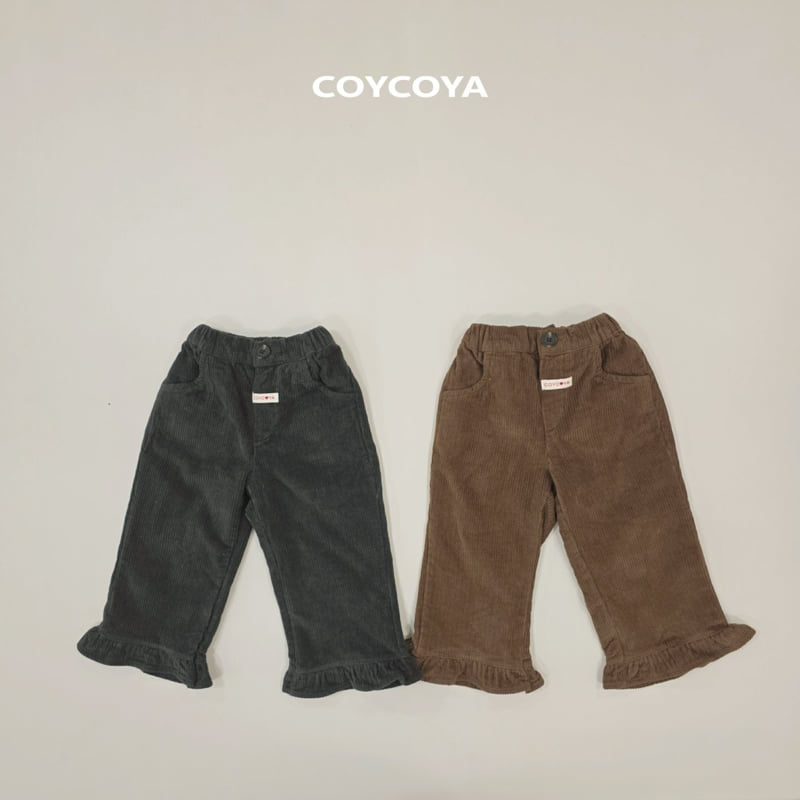 Coycoya - Korean Children Fashion - #designkidswear - Corduroy Frill Pants - 12