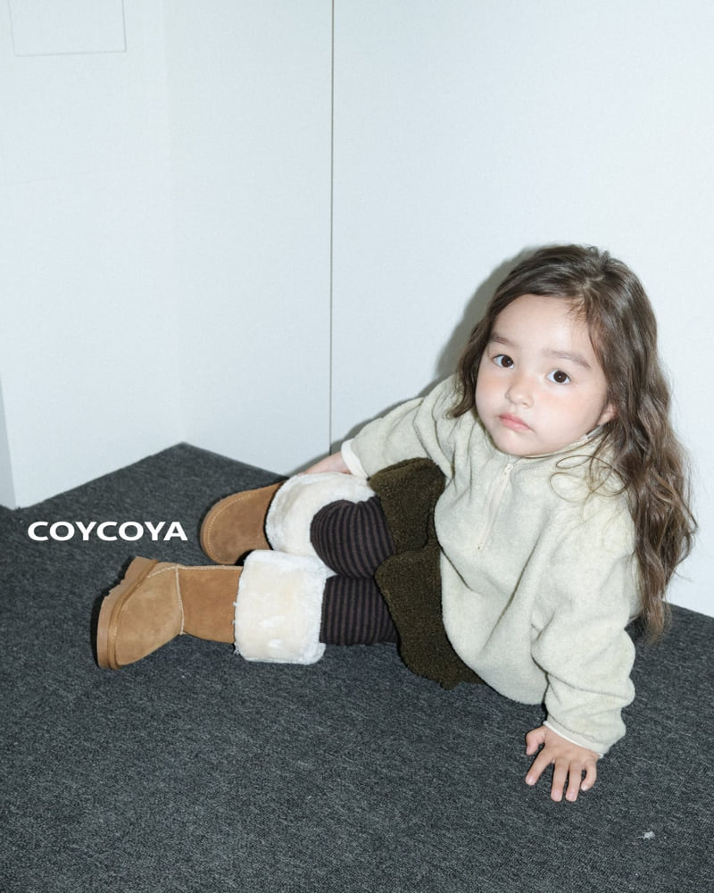 Coycoya - Korean Children Fashion - #minifashionista - Caramel Fleece Leggings - 10