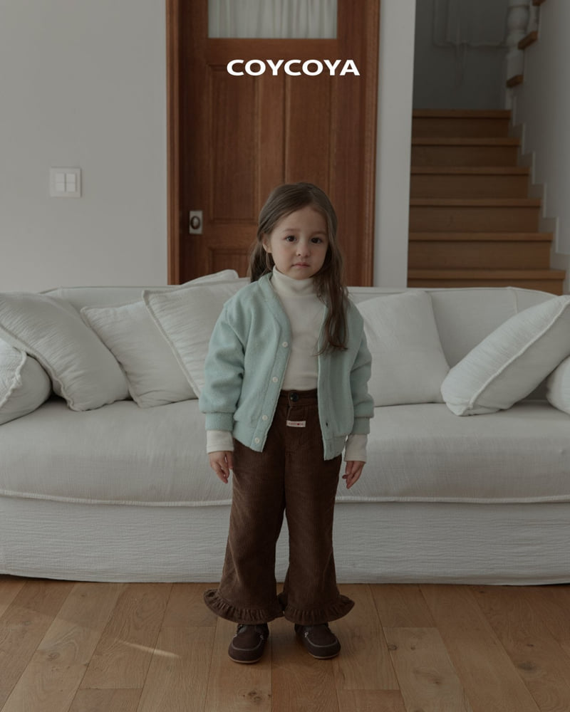 Coycoya - Korean Children Fashion - #prettylittlegirls - Corduroy Frill Pants - 8