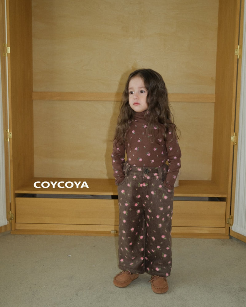 Coycoya - Korean Children Fashion - #toddlerclothing - Rose Fleece Turtleneck - 9
