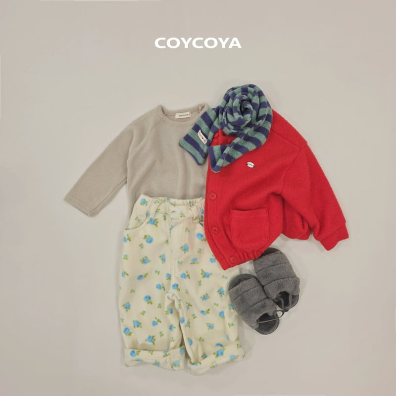 Coycoya - Korean Children Fashion - #toddlerclothing - Fleece Rose Pants - 10