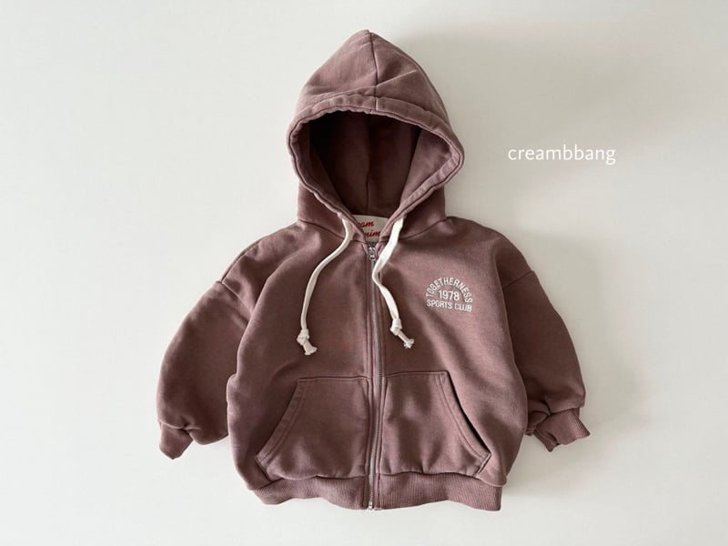 Cream Bbang - Korean Children Fashion - #Kfashion4kids - Fleece Embroidery Hoodie Zip-up (Junior) - 3