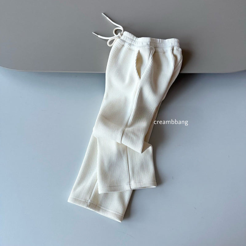 Cream Bbang - Korean Children Fashion - #childofig - Soft Bonding Ribbed Pants - 3