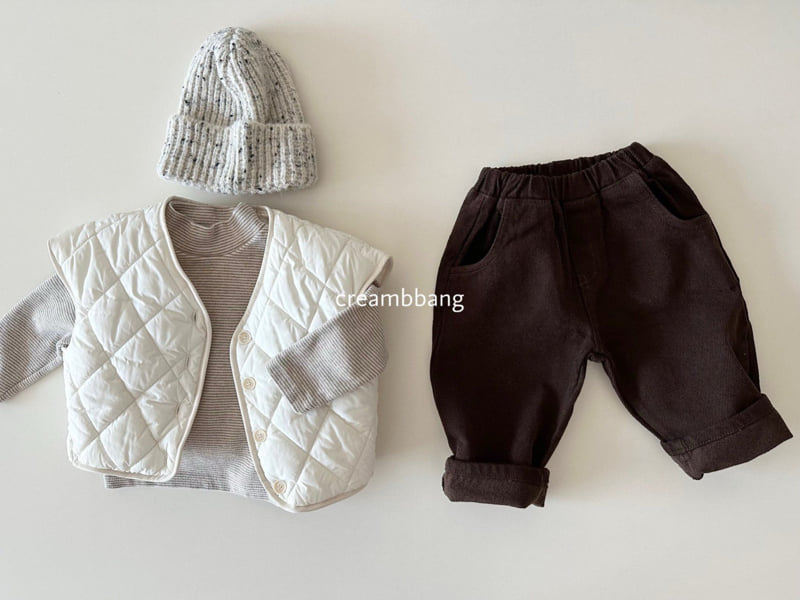 Cream Bbang - Korean Children Fashion - #childofig - Fleece Cotton Baggy Pants - 7