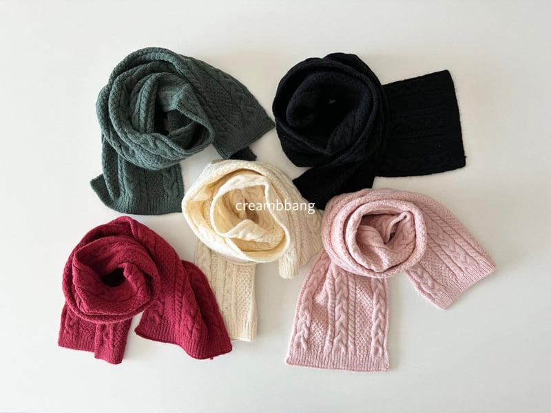 Cream Bbang - Korean Children Fashion - #childrensboutique - Cable Knit Muffler