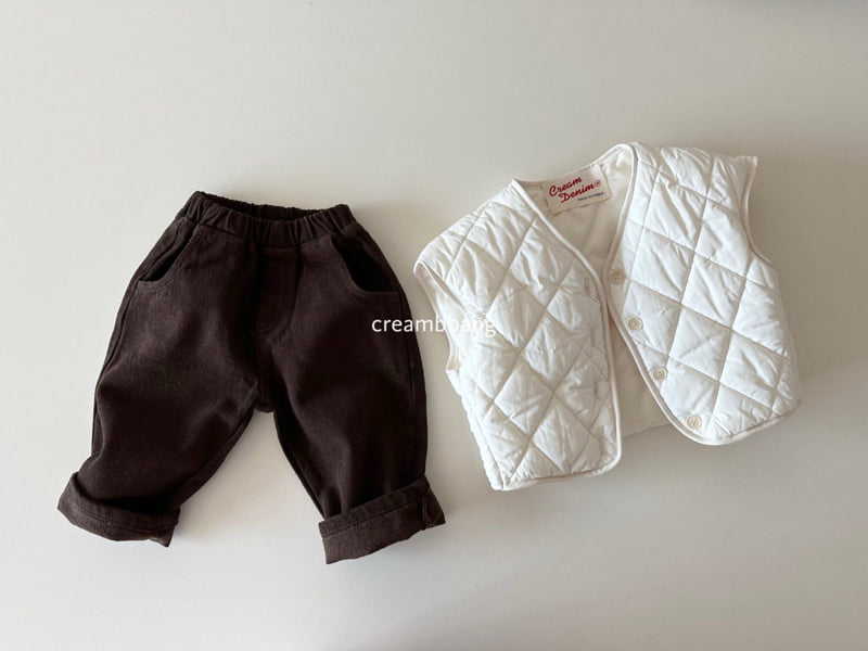 Cream Bbang - Korean Children Fashion - #designkidswear - Fleece Cotton Baggy Pants - 10