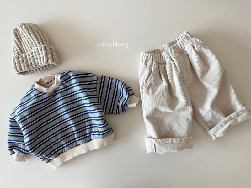 Cream Bbang - Korean Children Fashion - #discoveringself - Fleece Corduroy Two Tuck Wide Pants - 8