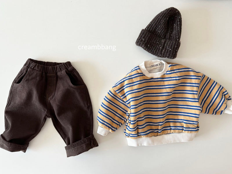 Cream Bbang - Korean Children Fashion - #discoveringself - Joy Soft Fleece Stripe Sweatshirt - 12