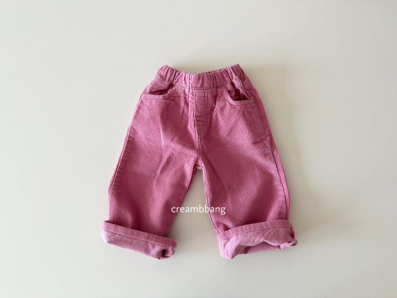 Cream Bbang - Korean Children Fashion - #fashionkids - Vivid Corduroy Wide Pants - 3