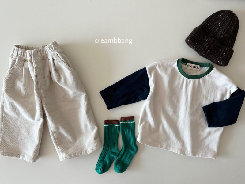 Cream Bbang - Korean Children Fashion - #fashionkids - Fleece Corduroy Two Tuck Wide Pants - 9