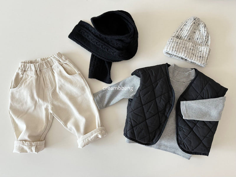 Cream Bbang - Korean Children Fashion - #fashionkids - Fleece Stripe Half Turtleneck Tee - 8