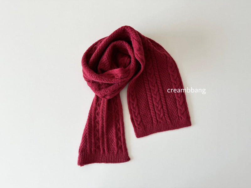 Cream Bbang - Korean Children Fashion - #discoveringself - Cable Knit Muffler - 4