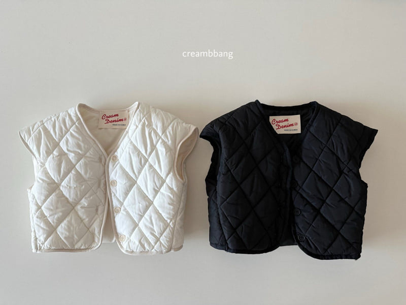 Cream Bbang - Korean Children Fashion - #kidsshorts - Dia Quilted Vest