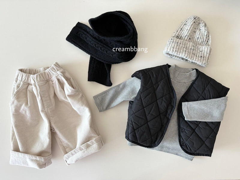 Cream Bbang - Korean Children Fashion - #kidsstore - Fleece Stripe Half Turtleneck Tee - 10