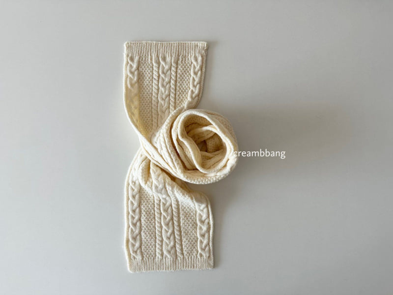 Cream Bbang - Korean Children Fashion - #kidsstore - Cable Knit Muffler - 6