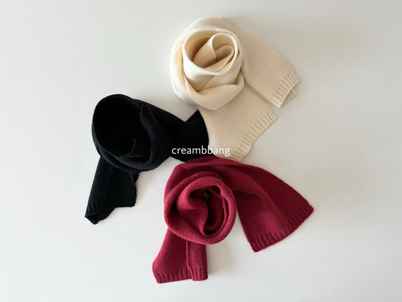 Cream Bbang - Korean Children Fashion - #kidsstore - Soft Knit Muffler - 3