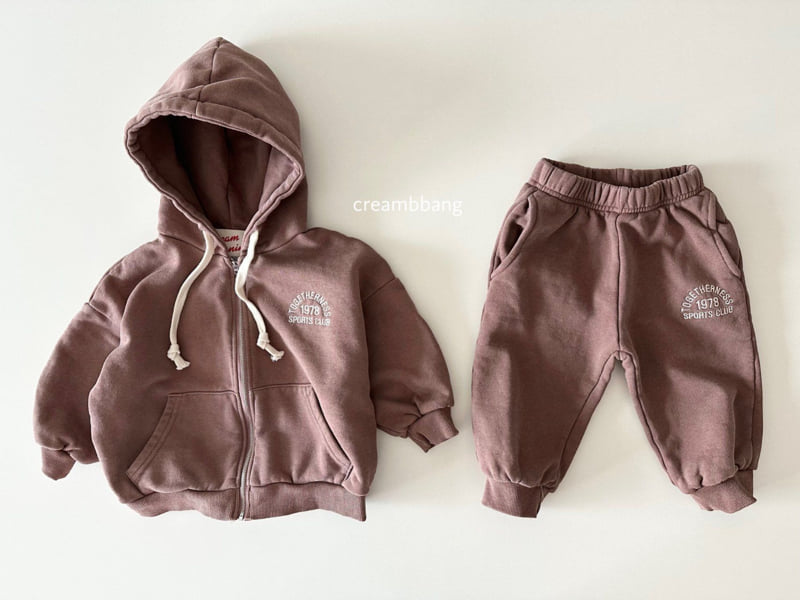 Cream Bbang - Korean Children Fashion - #kidzfashiontrend - Fleece Embroidery Training Pants - 5