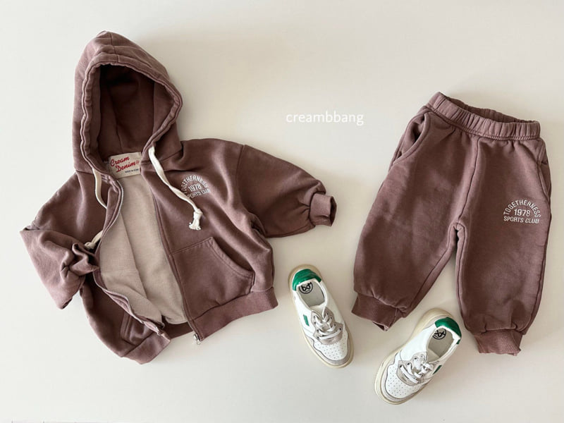 Cream Bbang - Korean Children Fashion - #littlefashionista - Fleece Embroidery Training Pants - 7