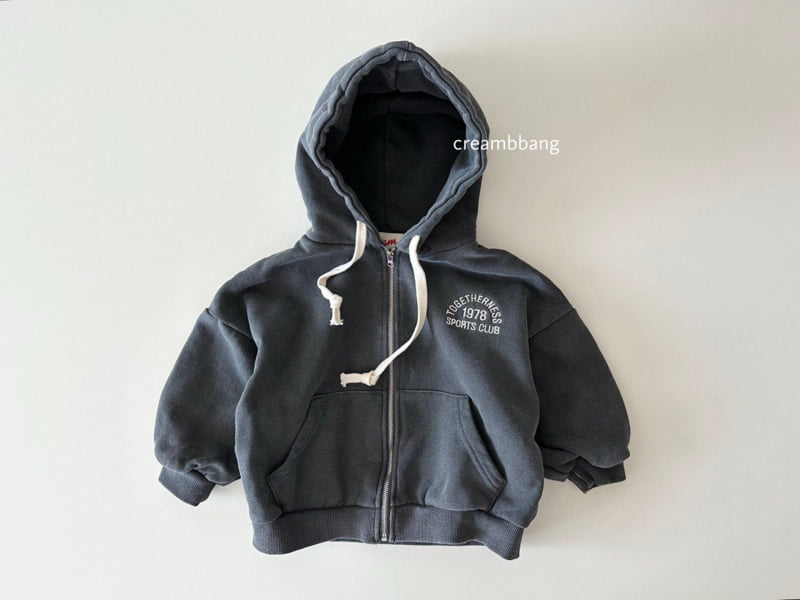 Cream Bbang - Korean Children Fashion - #Kfashion4kids - Fleece Embroidery Hoodie Zip-up (Junior) - 4