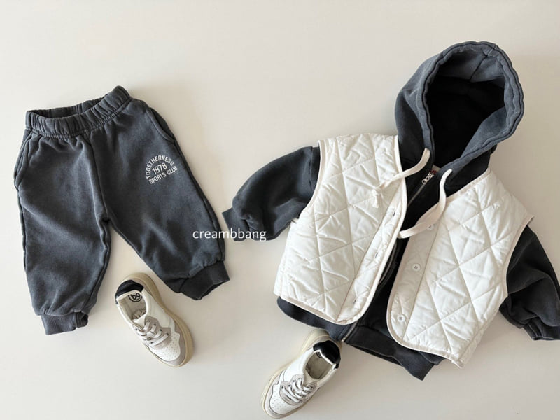 Cream Bbang - Korean Children Fashion - #minifashionista - Fleece Embroidery Training Pants - 9