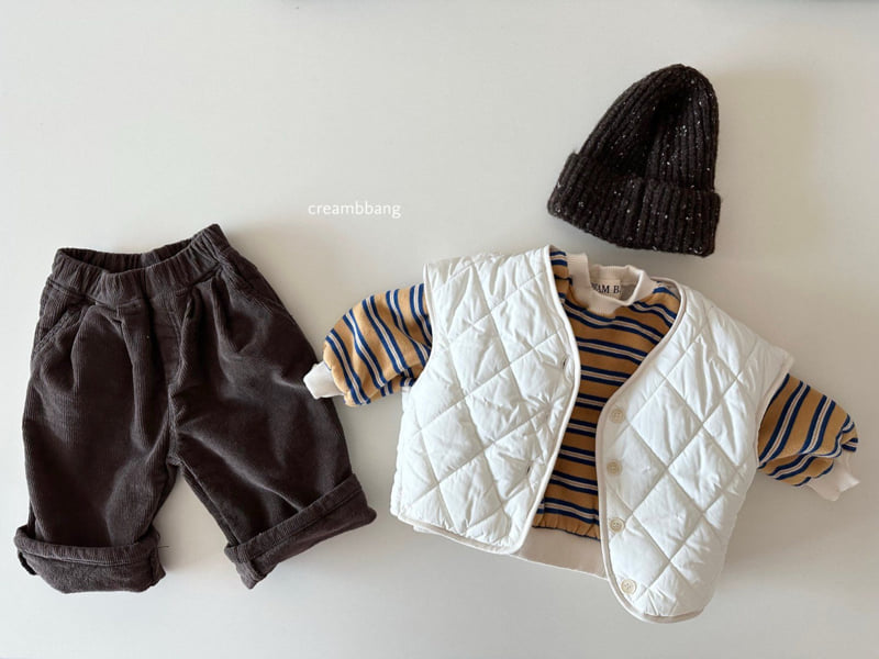 Cream Bbang - Korean Children Fashion - #prettylittlegirls - Joy Soft Fleece Stripe Sweatshirt - 7