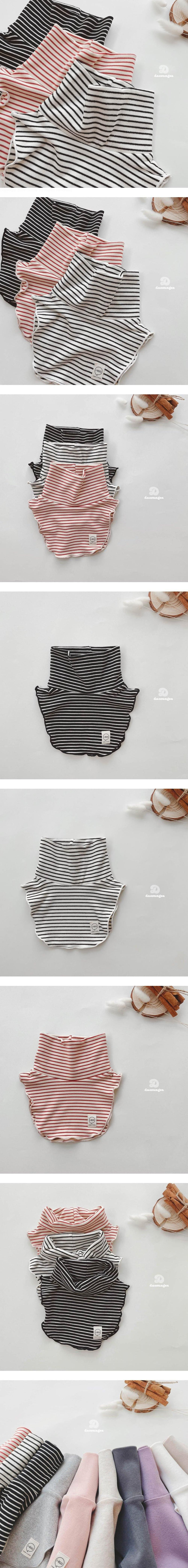 Dae Sung Sa - Korean Children Fashion - #childofig - Peach Stripe Fake Turtleneck