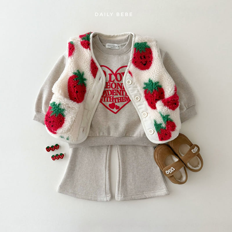Daily Bebe - Korean Children Fashion - #Kfashion4kids - To Love Bootcut Set - 8