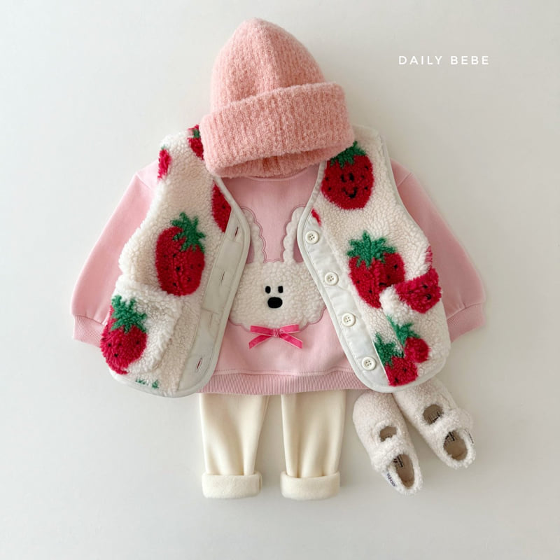 Daily Bebe - Korean Children Fashion - #kidzfashiontrend - Fluffy Ribbon Sweatshirt - 4