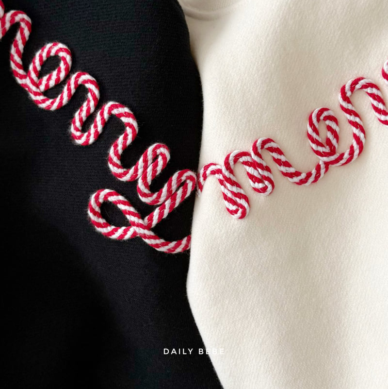 Daily Bebe - Korean Children Fashion - #Kfashion4kids - Embroidered Merry Sweatshirt - 3