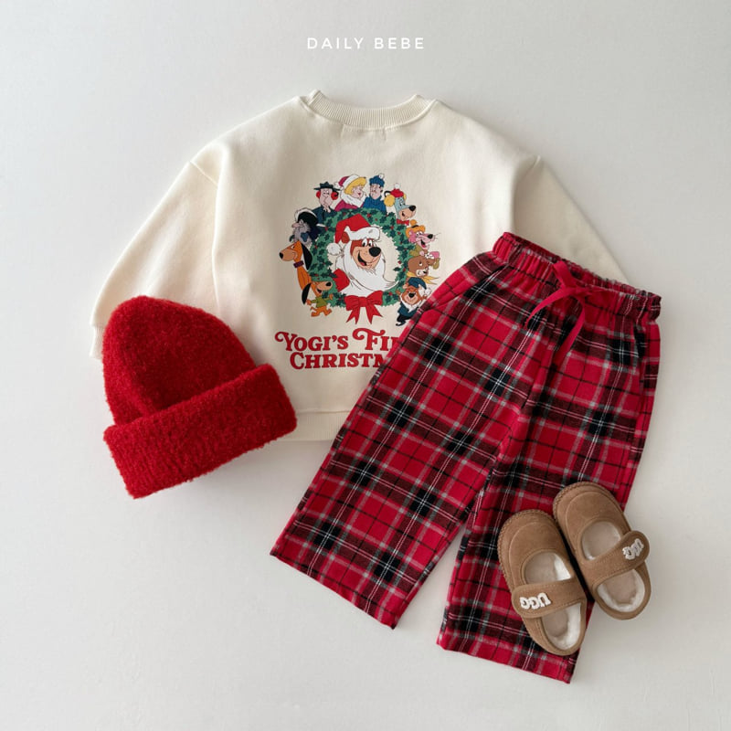 Daily Bebe - Korean Children Fashion - #childofig - Merry Check Pants - 7