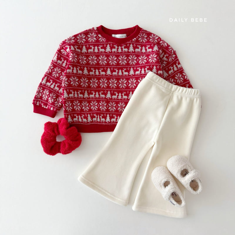 Daily Bebe - Korean Children Fashion - #childofig - Jacquard Sweatshirt - 6