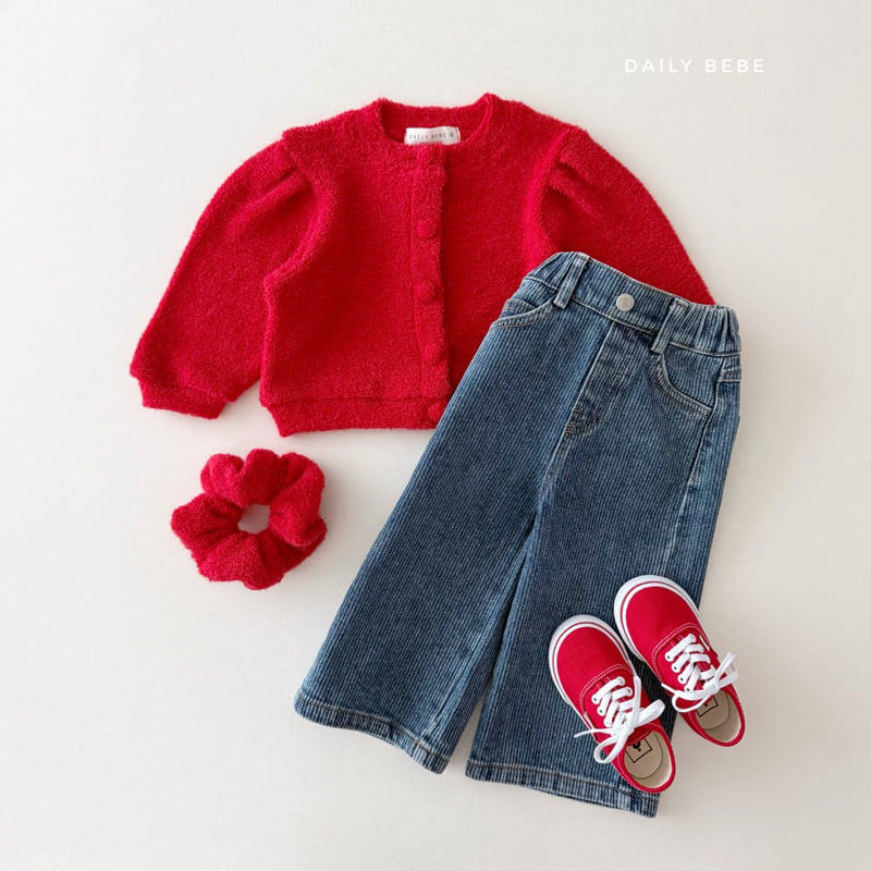 Daily Bebe - Korean Children Fashion - #childofig - Bouclé Cardigan - 4