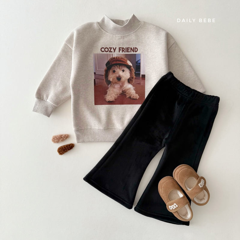 Daily Bebe - Korean Children Fashion - #childrensboutique - Puppy Mockneck Sweatshirt - 12
