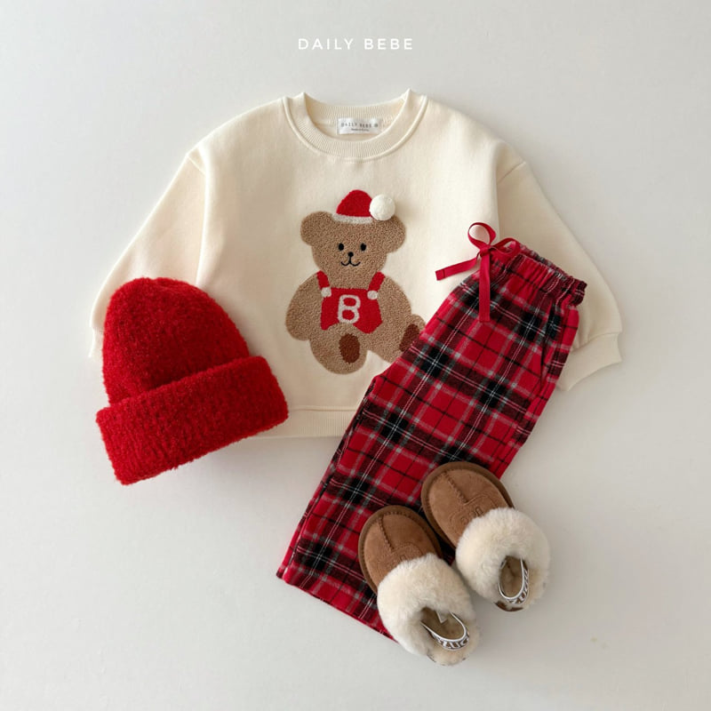 Daily Bebe - Korean Children Fashion - #designkidswear - Merry Check Pants - 9