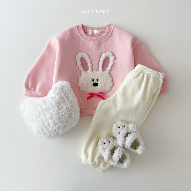 Daily Bebe - Korean Children Fashion - #designkidswear - Fluffy Ribbon Sweatshirt - 12