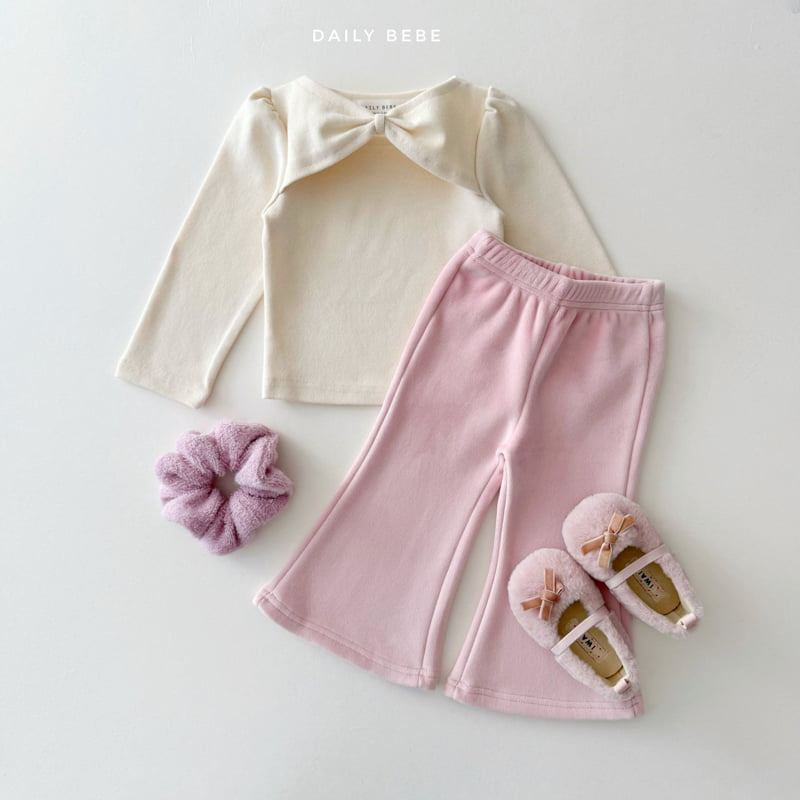 Daily Bebe - Korean Children Fashion - #discoveringself - Ribbon Shoulder Tee - 6