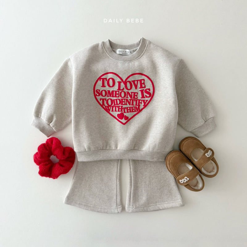 Daily Bebe - Korean Children Fashion - #discoveringself - To Love Bootcut Set - 3
