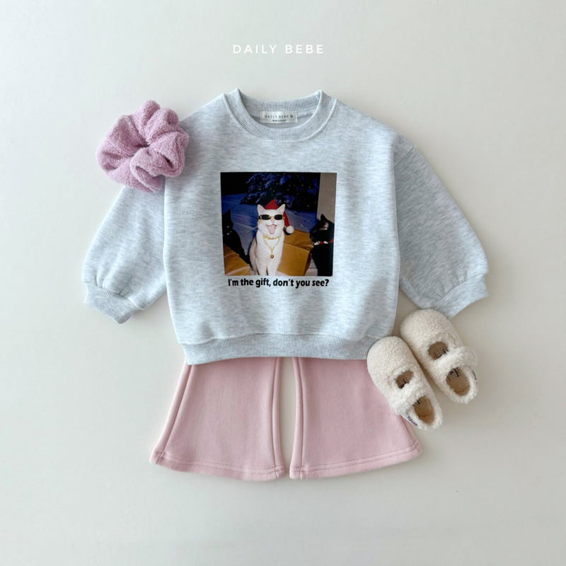 Daily Bebe - Korean Children Fashion - #discoveringself - Santa Cat Sweatshirt - 11