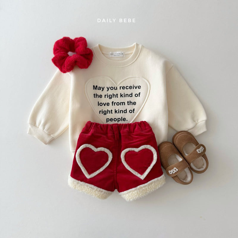 Daily Bebe - Korean Children Fashion - #discoveringself - Heart Patch Sweatshirt - 7