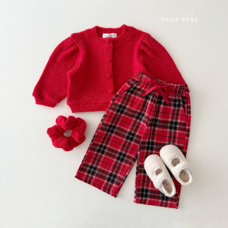 Daily Bebe - Korean Children Fashion - #fashionkids - Merry Check Pants - 11