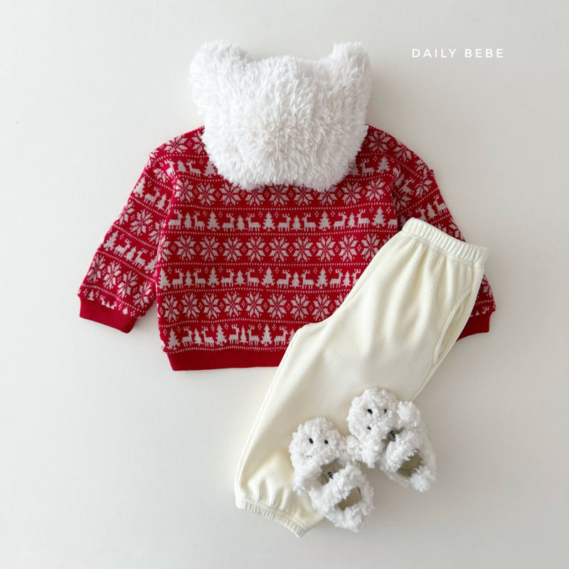 Daily Bebe - Korean Children Fashion - #fashionkids - Jacquard Sweatshirt - 10