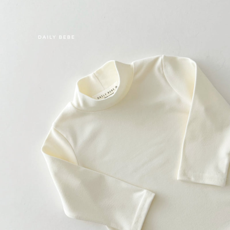 Daily Bebe - Korean Children Fashion - #discoveringself - Basic Mockneck Tee - 4