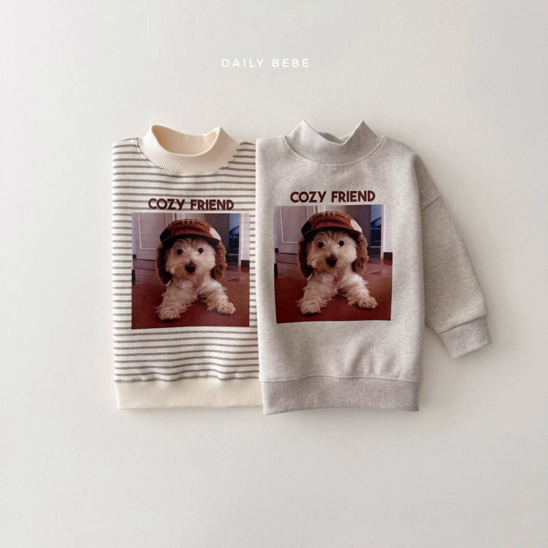 Daily Bebe - Korean Children Fashion - #fashionkids - Puppy Mockneck Sweatshirt