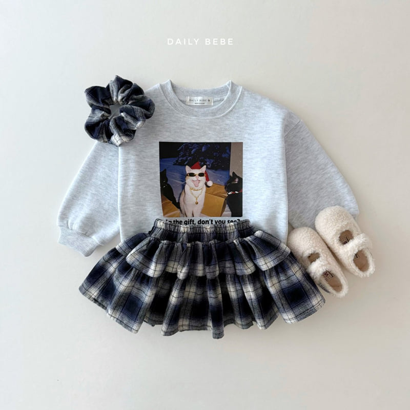 Daily Bebe - Korean Children Fashion - #fashionkids - Santa Cat Sweatshirt - 12